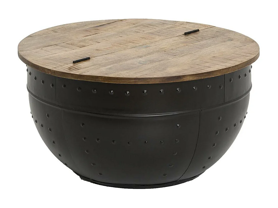 Table basse en bois de manguier et métal Bertine