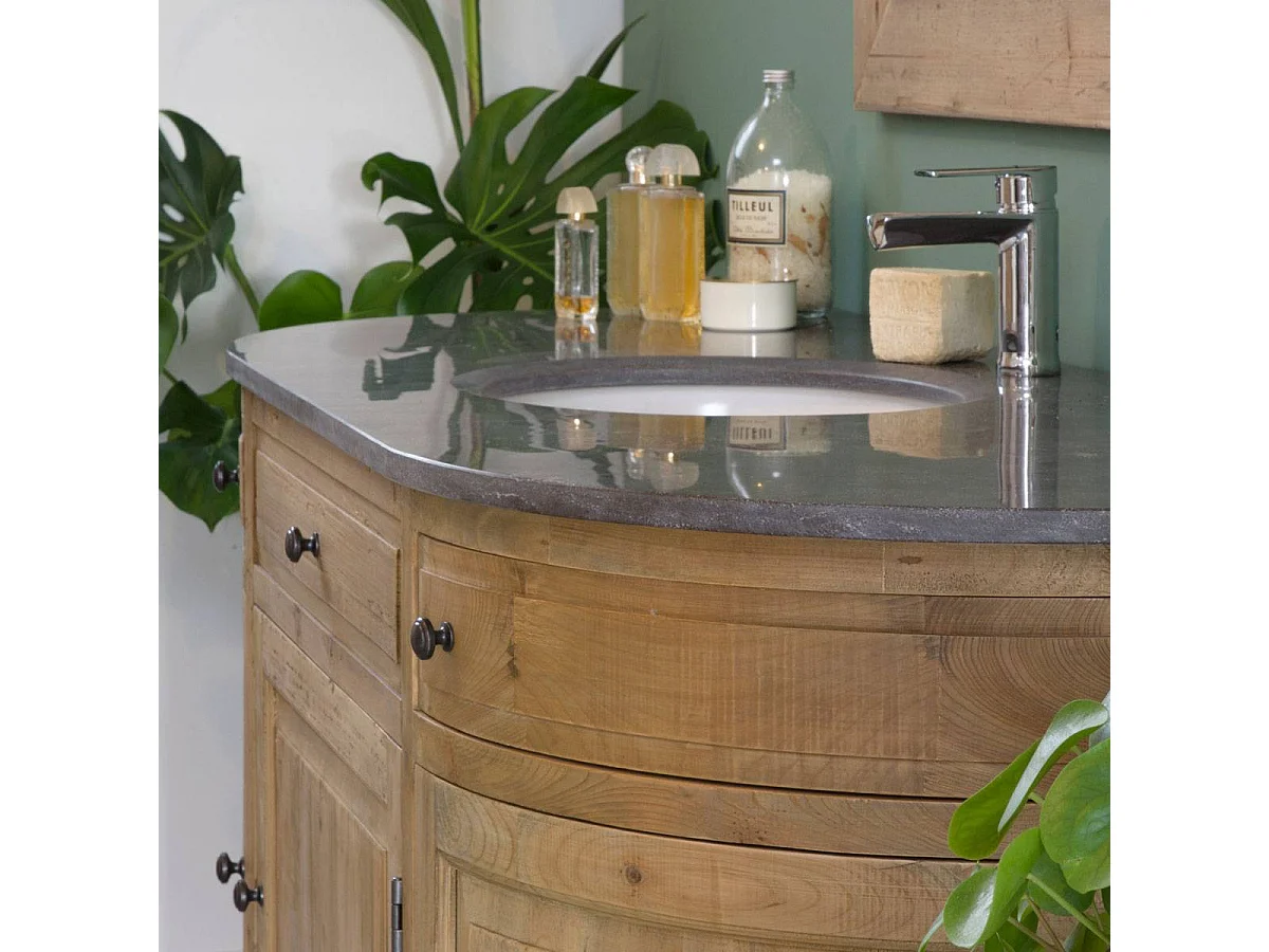 Meuble sous vasque en bois recyclé Livio