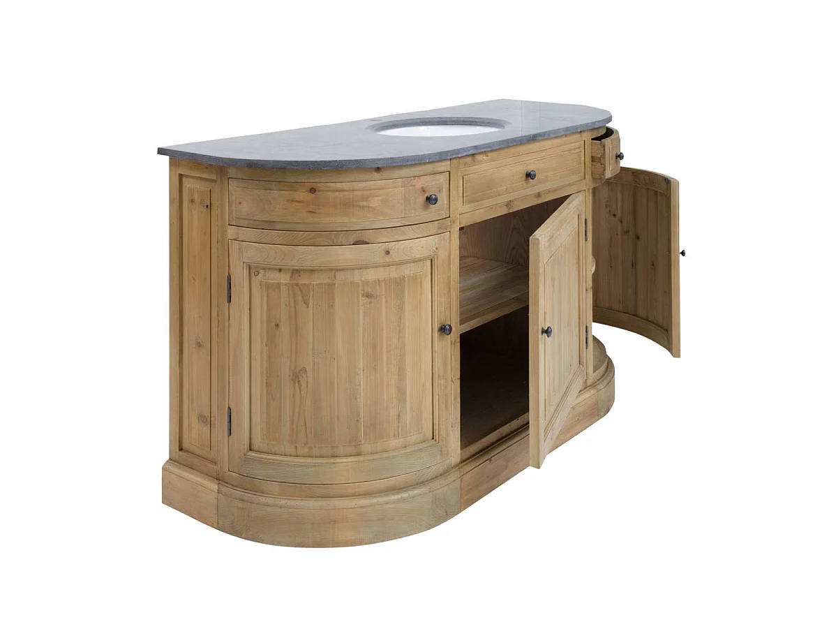 Meuble sous vasque en bois recyclé Livio