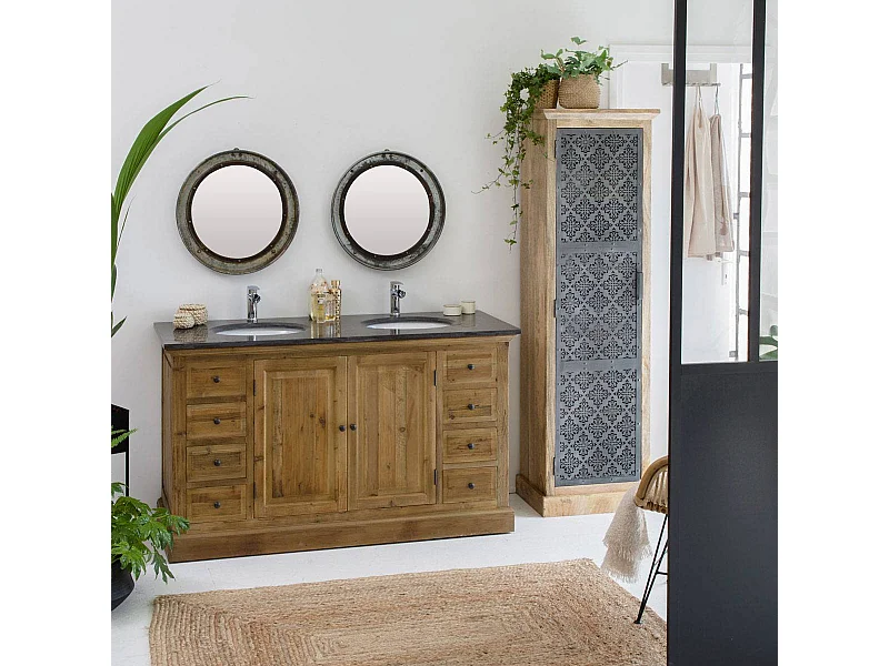 Mueble de baño en madera reciclada Ámbar