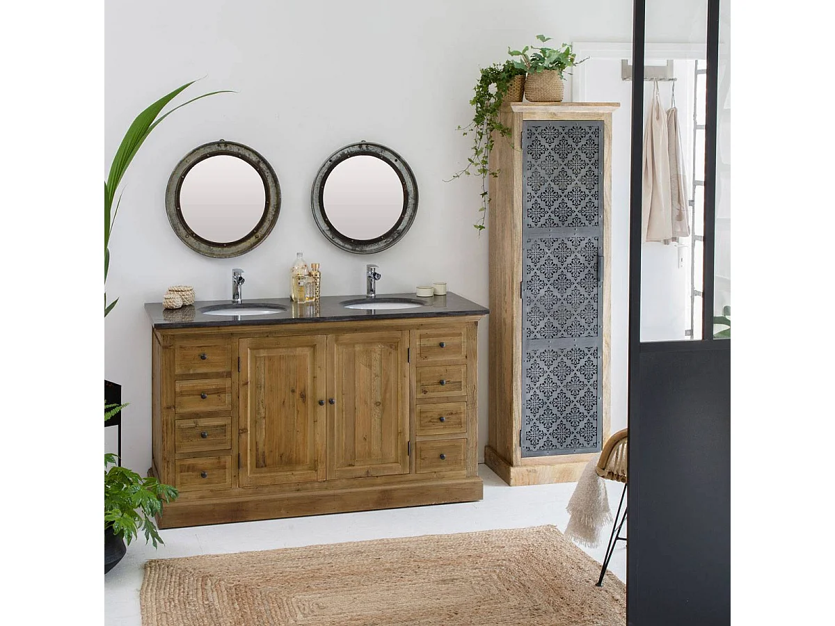Mueble de baño en madera reciclada Ámbar