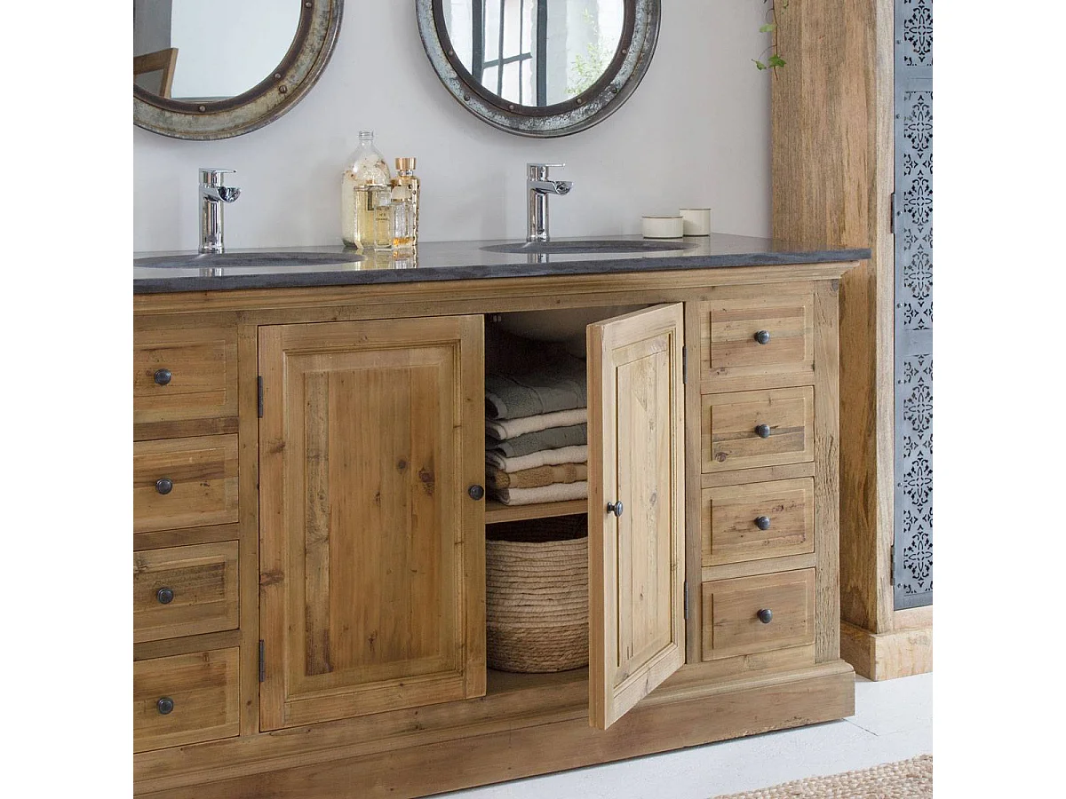 Mueble de baño en madera reciclada Ámbar