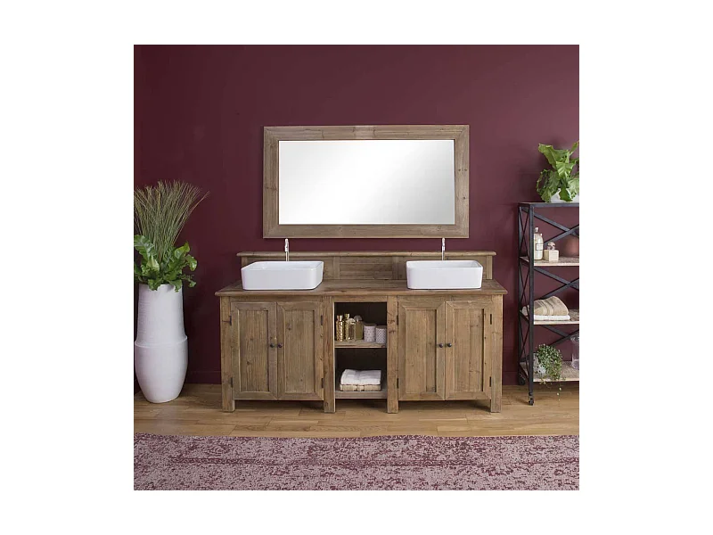 Meuble sous vasque en bois recyclé Cassandre