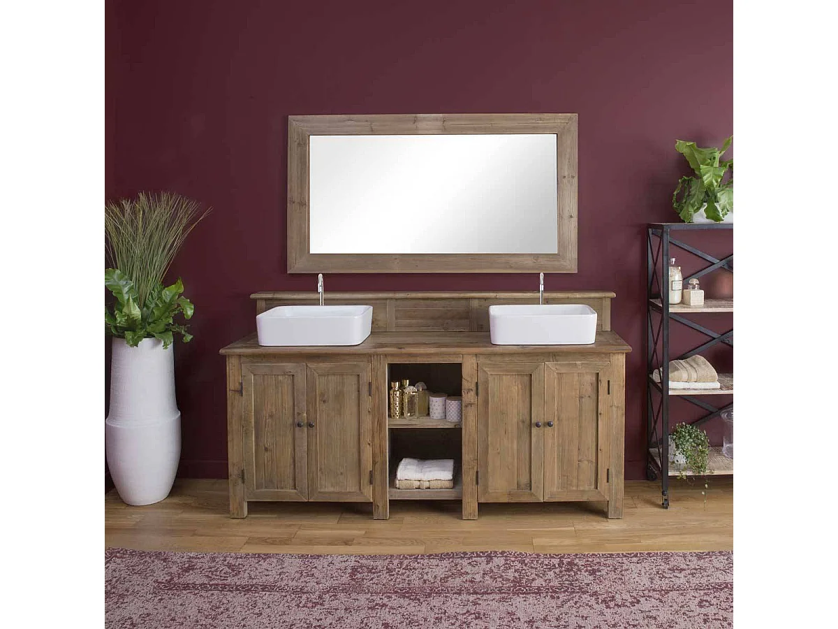 Meuble sous vasque en bois recyclé Cassandre