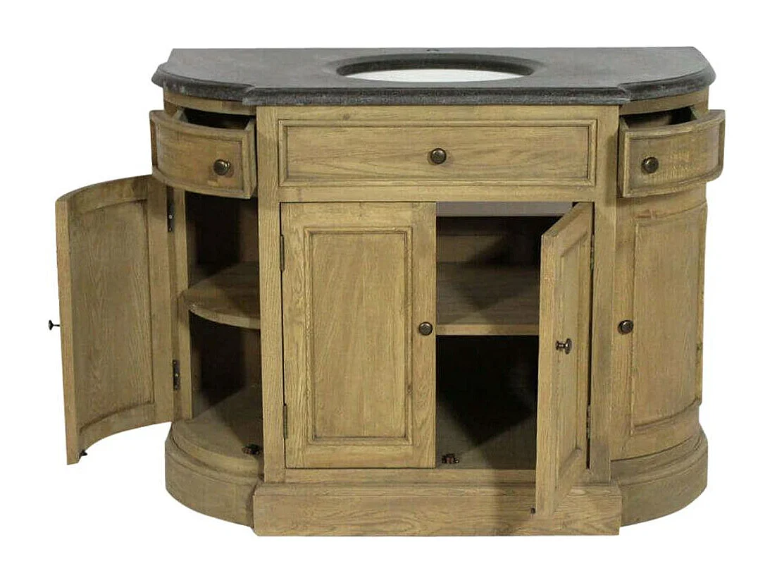 Mueble de baño de madera de roble Gaia con 4 puertas y 2 cajones
