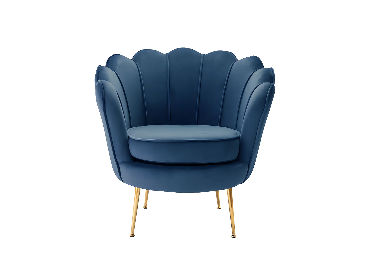 2-personers sofa og muslingebordet fløjskal i midnatteblå fløjlystev modeseng i natteblå natteblå samling af DANDELION