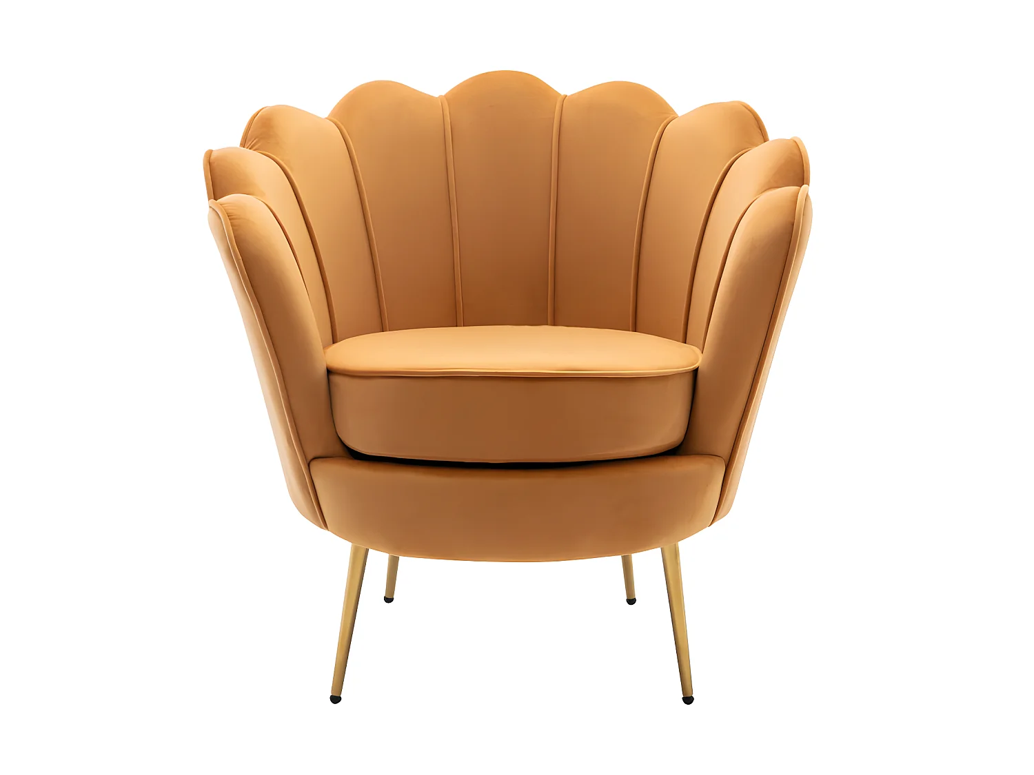 2-personers sofa og muslingelænestol i sennepsgul velour DANDELION fra Pascal Morabito