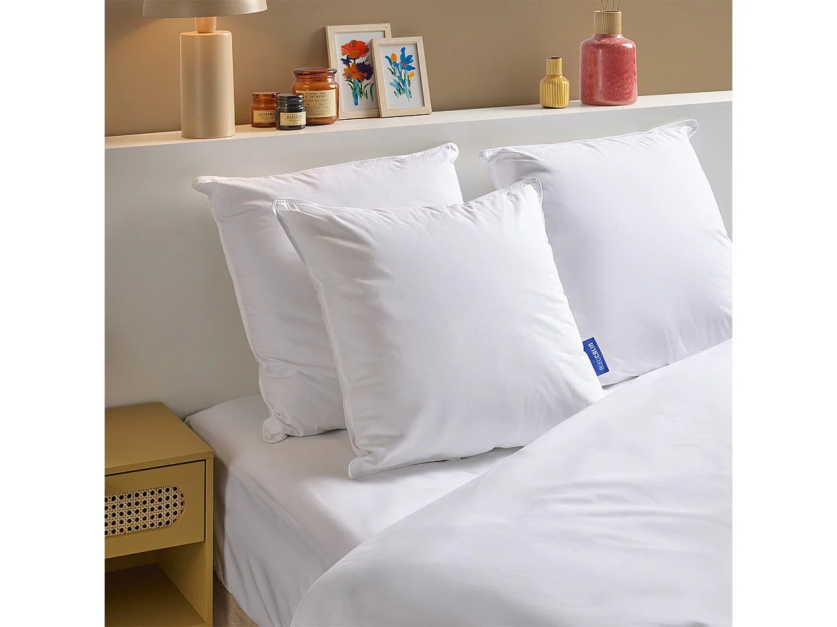 Oreiller moelleux gonflant 60x60cm