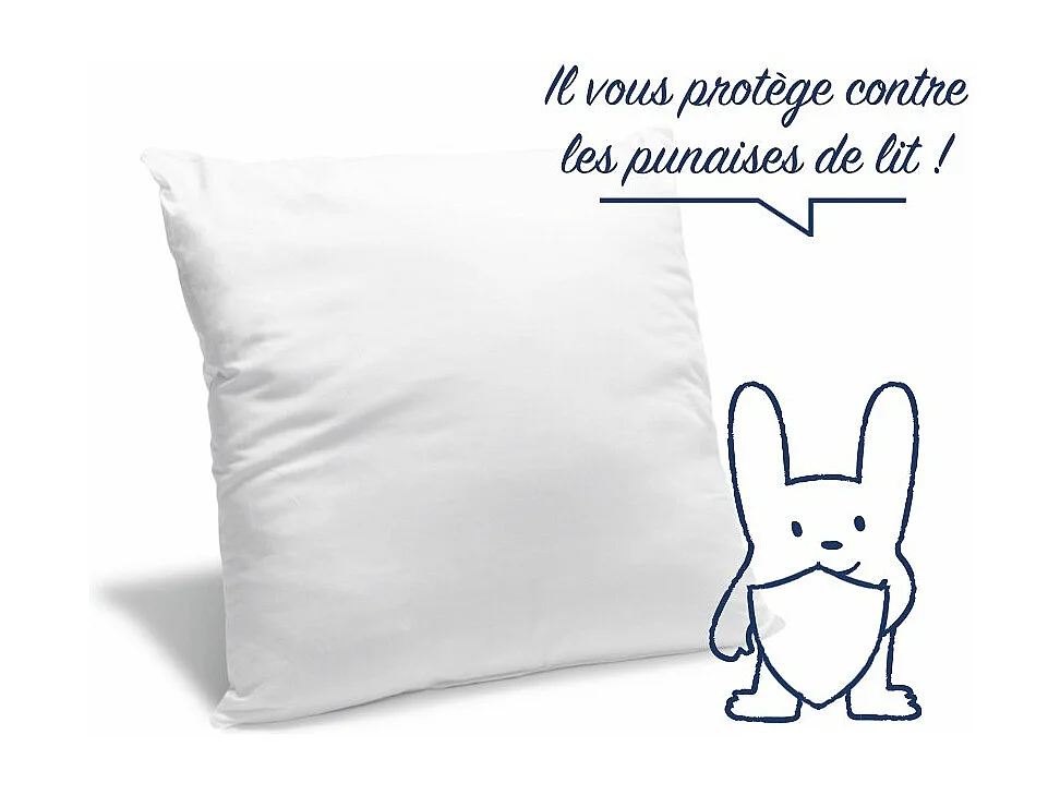Oreiller moelleux Anti-punaises de lit 60x60cm