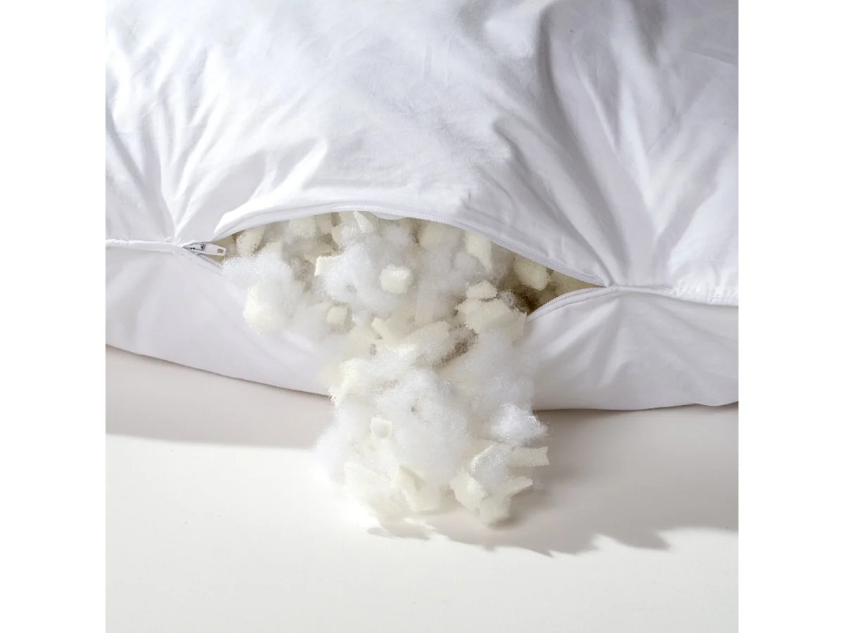 Oreiller Mémoire de forme Mixte - Confort modulable ouverture zippée - 60x60cm