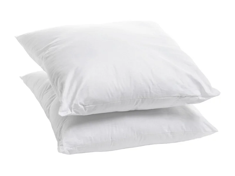 Lot de 2 Oreillers Moelleux Coton Bio - 60x60cm
