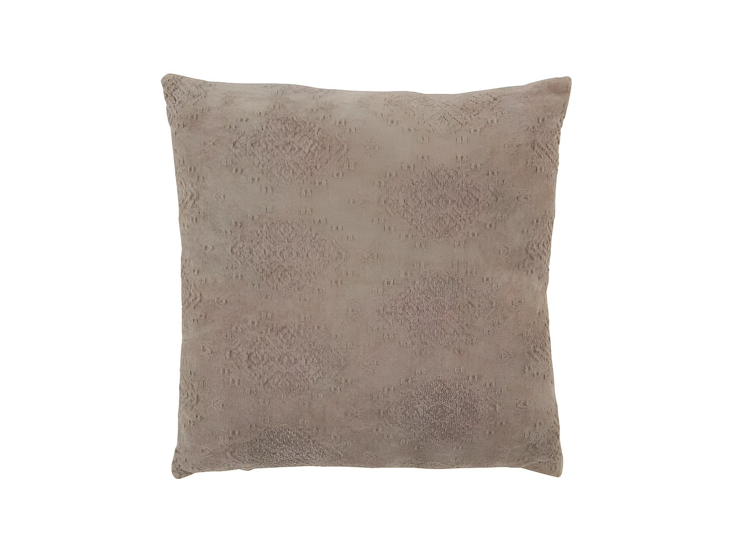 Coussin Carre Fayola Coton Marron - L 45 x l 45 x H 10 cm