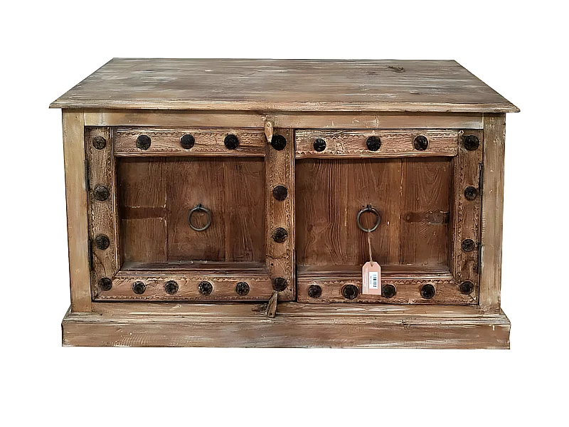 Tête de lit en simili-cuir coloris gris - longueur 160 x profondeur 4 x hauteur 55 cm