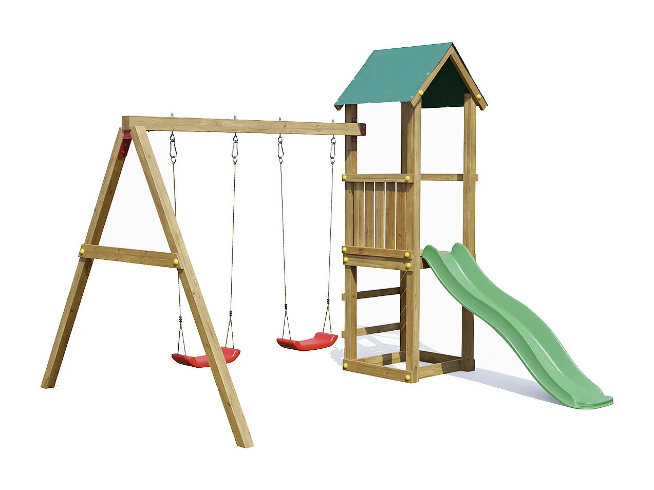 Aire de jeux Lucas avec balançoire double - Fungoo