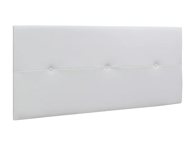 Tête de lit en simili-cuir coloris blanc - longueur 160 x profondeur 4 x hauteur 55 cm