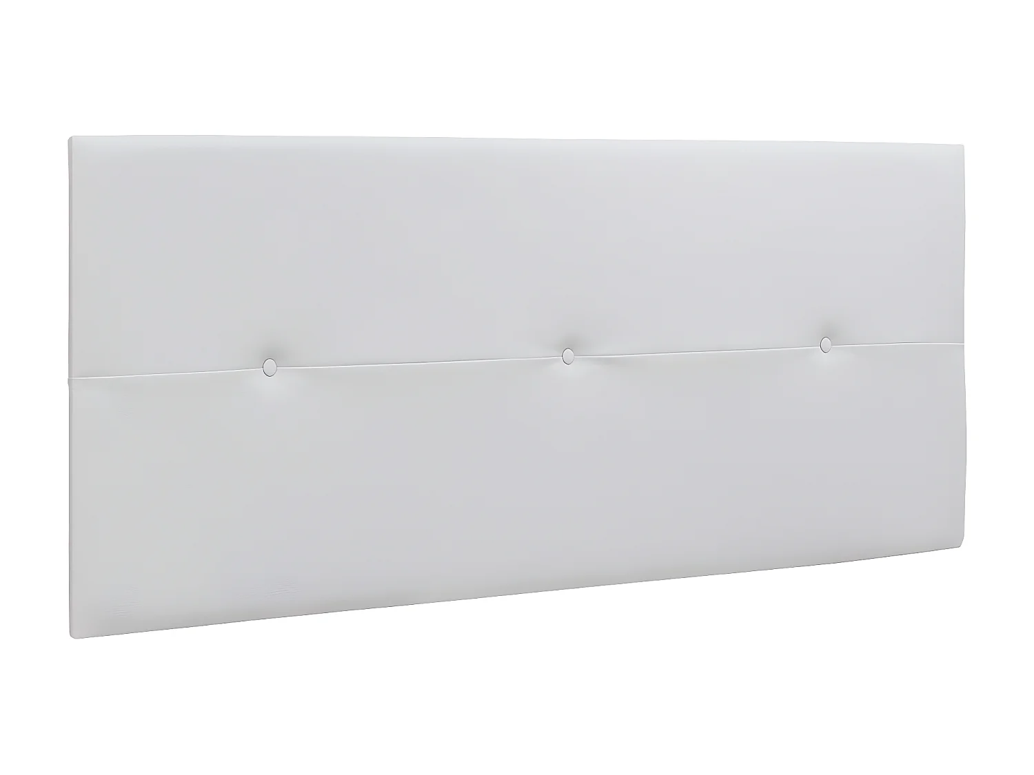 Tête de lit en simili-cuir coloris blanc - longueur 160 x profondeur 4 x hauteur 55 cm