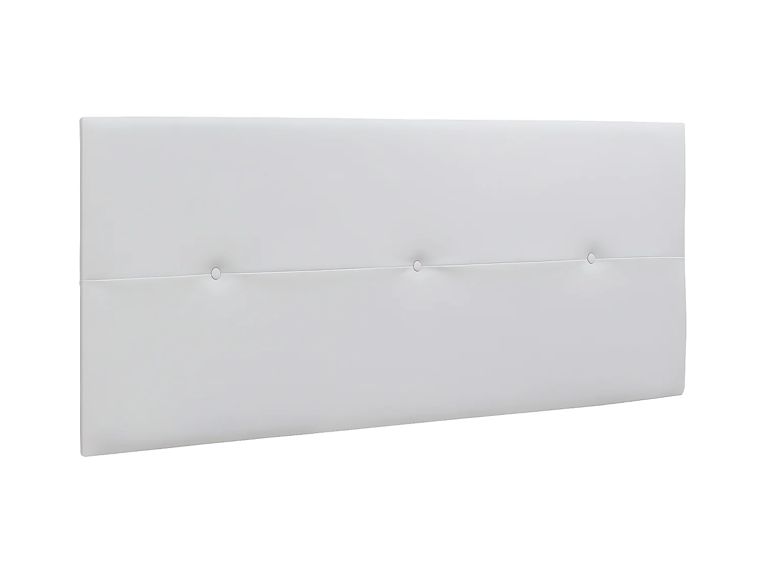Tête de lit en simili-cuir coloris blanc - longueur 160 x profondeur 4 x hauteur 55 cm