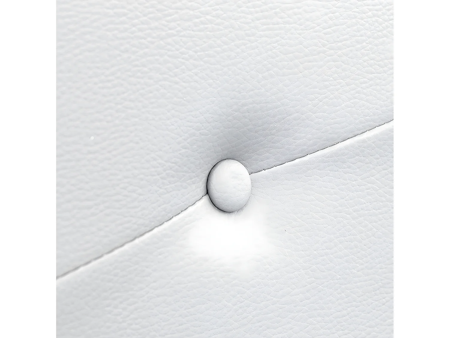 Tête de lit en simili-cuir coloris blanc - longueur 160 x profondeur 4 x hauteur 55 cm