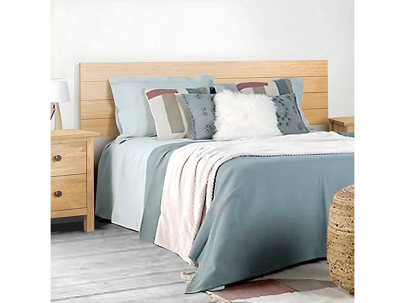 Tête de lit en bois coloris chêne Cambrian - longueur 156 x hauteur 45 cm