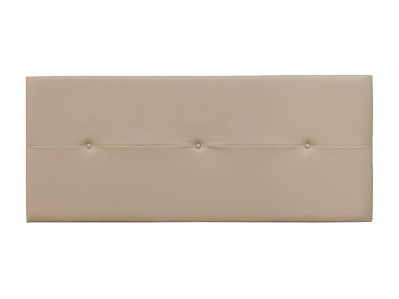 Tête de lit en simili-cuir coloris beige - longueur 160 x profondeur 4 x hauteur 55 cm