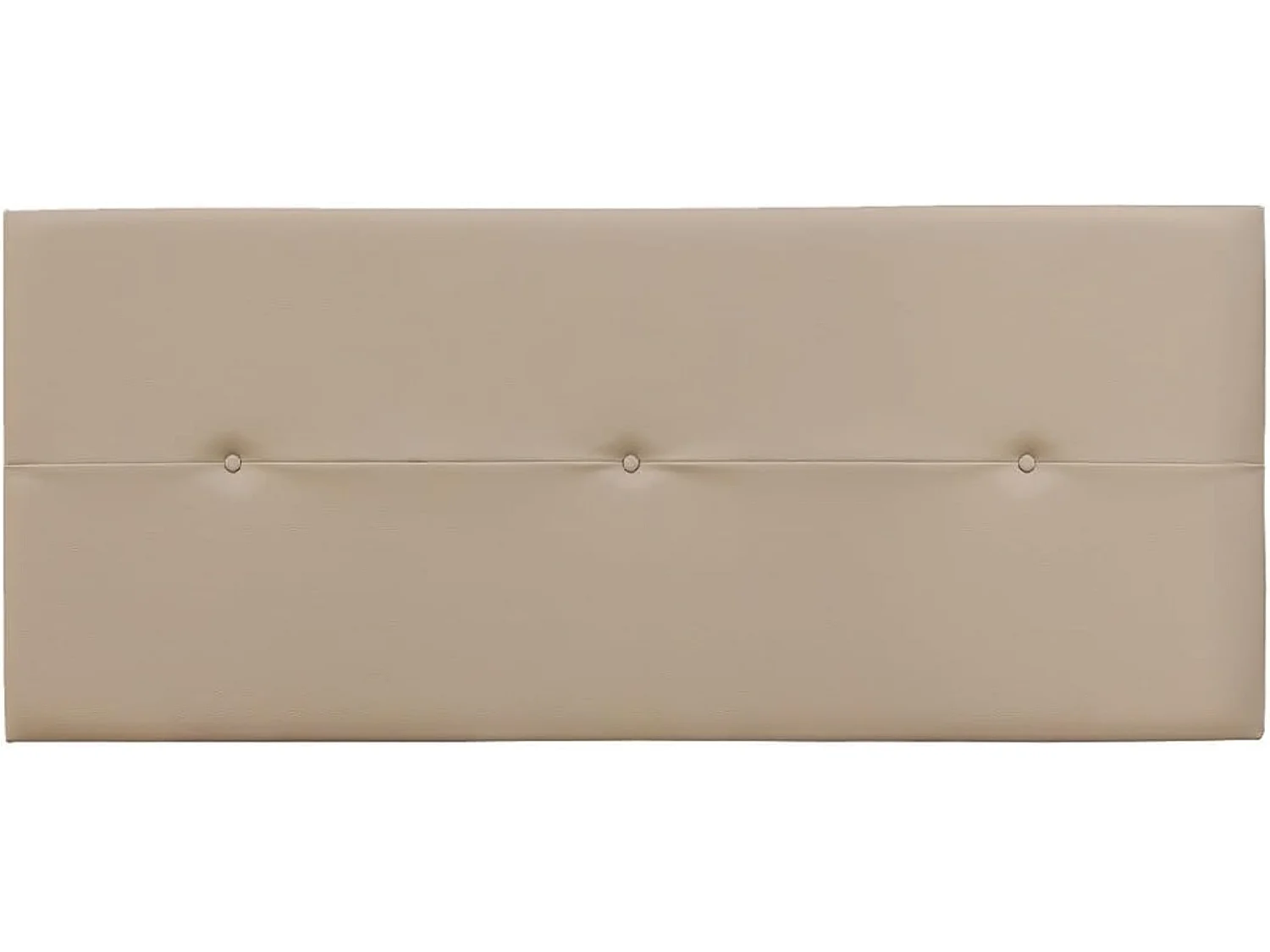 Tête de lit en simili-cuir coloris beige - longueur 160 x profondeur 4 x hauteur 55 cm