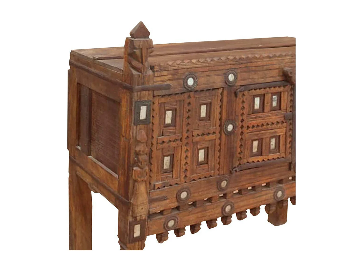 Tête de lit en simili-cuir coloris beige - longueur 160 x profondeur 4 x hauteur 55 cm