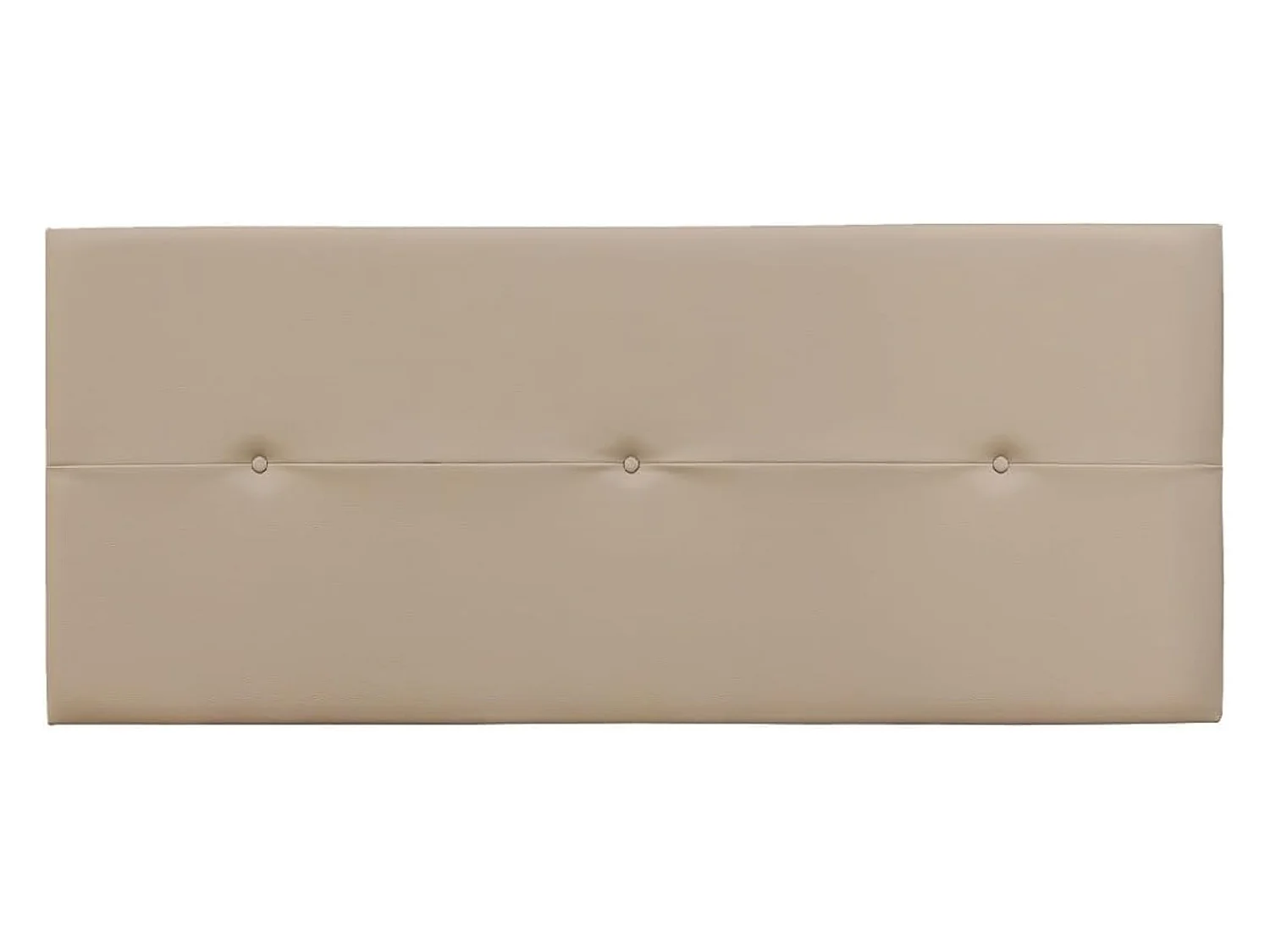Tête de lit en simili-cuir coloris beige - longueur 160 x profondeur 4 x hauteur 55 cm