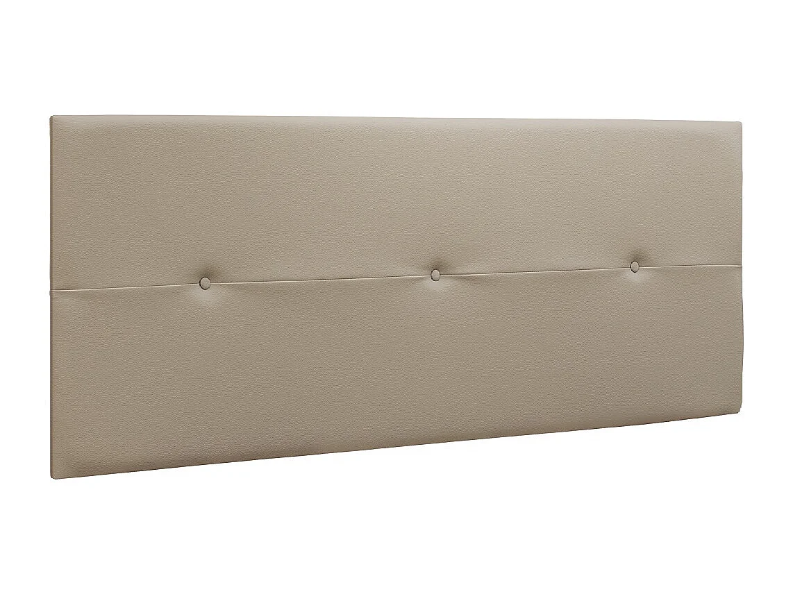 Tête de lit en simili-cuir coloris beige - longueur 160 x profondeur 4 x hauteur 55 cm