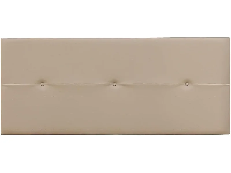Tête de lit en simili-cuir coloris beige - longueur 160 x profondeur 4 x hauteur 55 cm