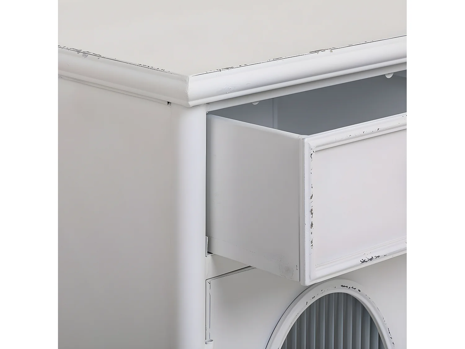 Tête de lit en bois coloris blanc - longueur 110 x hauteur 45 cm