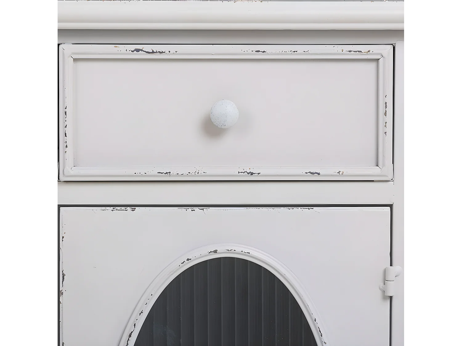 Tête de lit en bois coloris blanc - longueur 110 x hauteur 45 cm