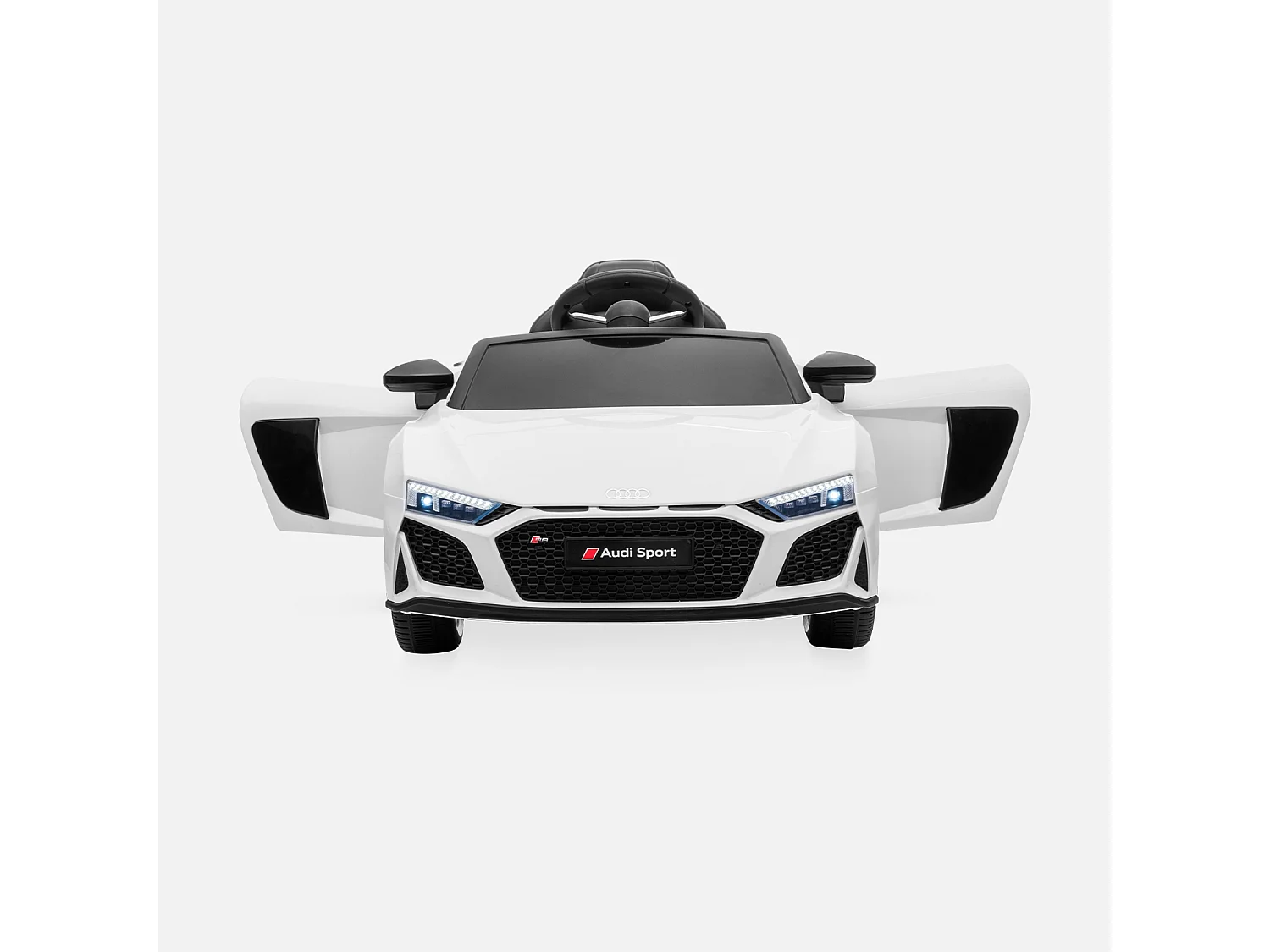 Auto elettrica per bambini audi r8 12v, 1 posto, bianco