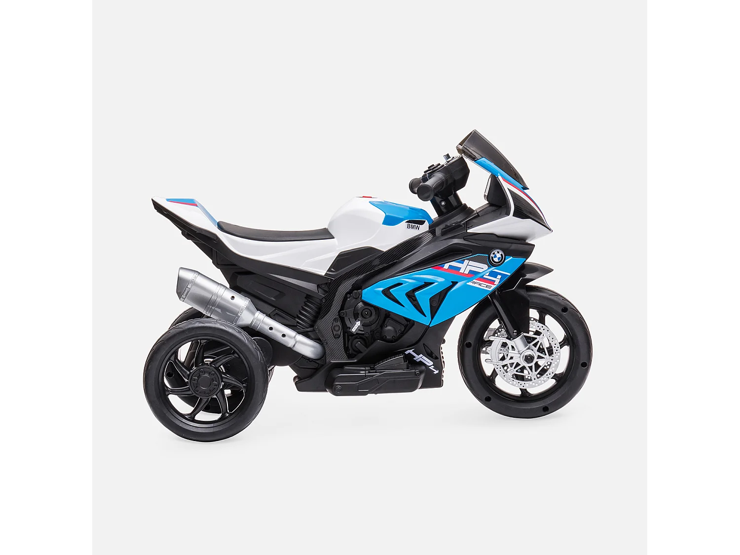BMW HP4. moto électrique bleue pour enfants 6V 4Ah. 1 place