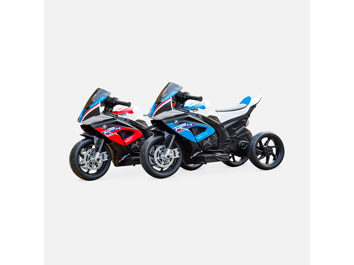 BMW HP4. moto électrique bleue pour enfants 6V 4Ah. 1 place