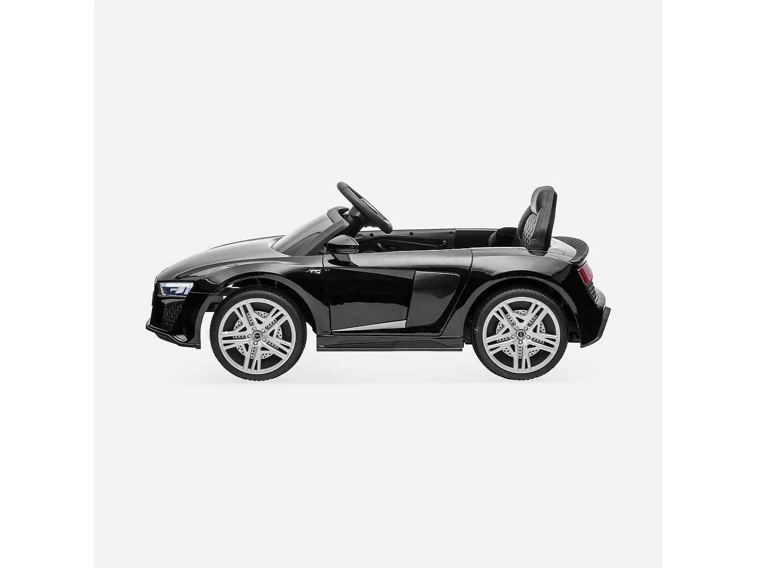 AUDI R8 voiture électrique 12V. noire 1 place. 4x4 pour enfants. avec autoradio et télécommande