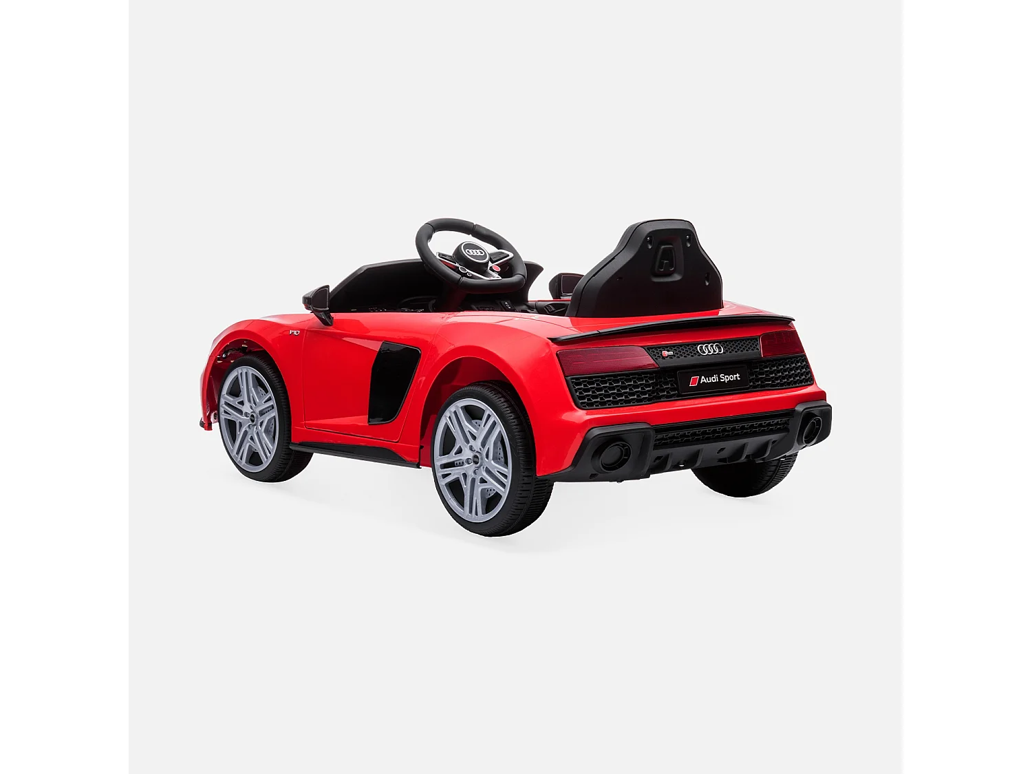 Auto elettrica per bambini audi r8 12v, 1 posto, rosso