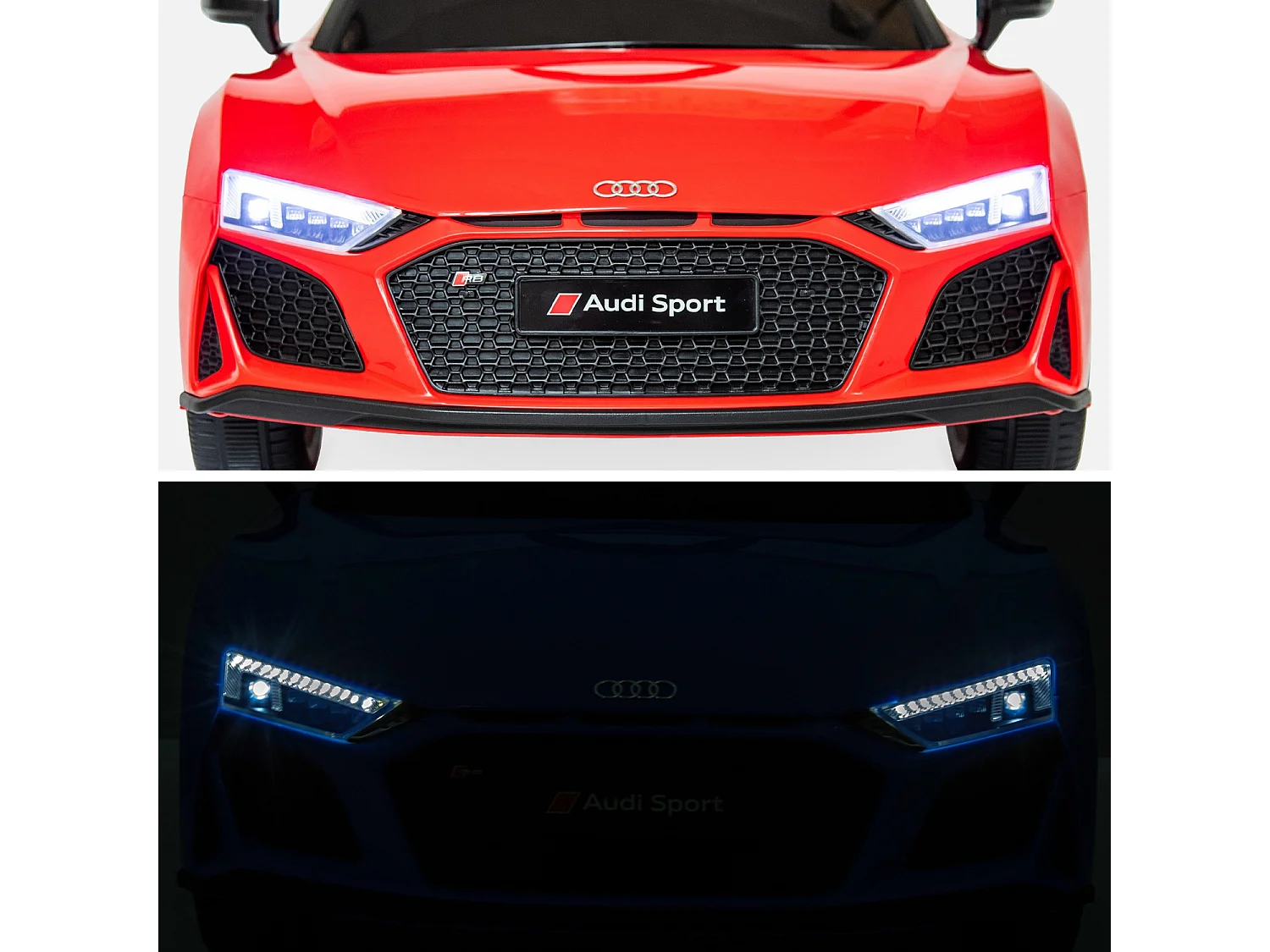 Auto elettrica per bambini audi r8 12v, 1 posto, rosso