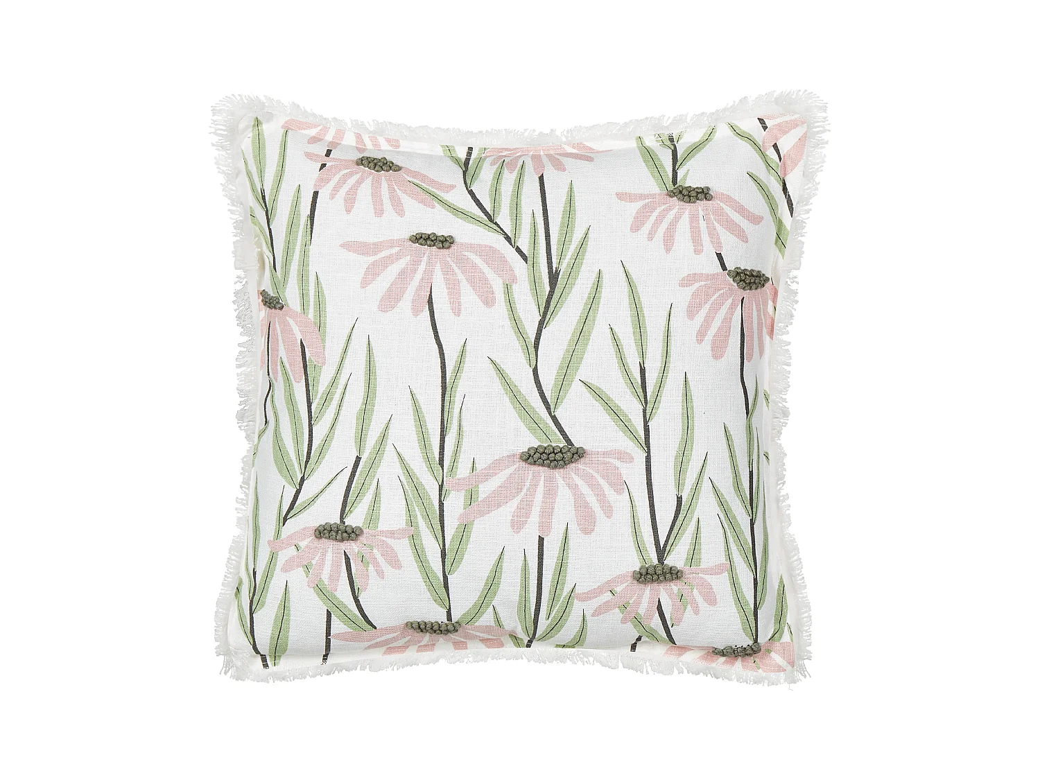 Coussin GYNURA Coton 45 x 45 cm Multicolore Motif floral