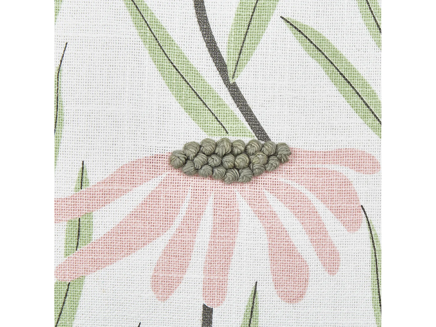 Baumwollkissen im Boho-Stil mit Blumenmuster und Fransen Handgefertigt abnehmbarer Bezug 45 x 45 cm Mehrfarbig Gynura