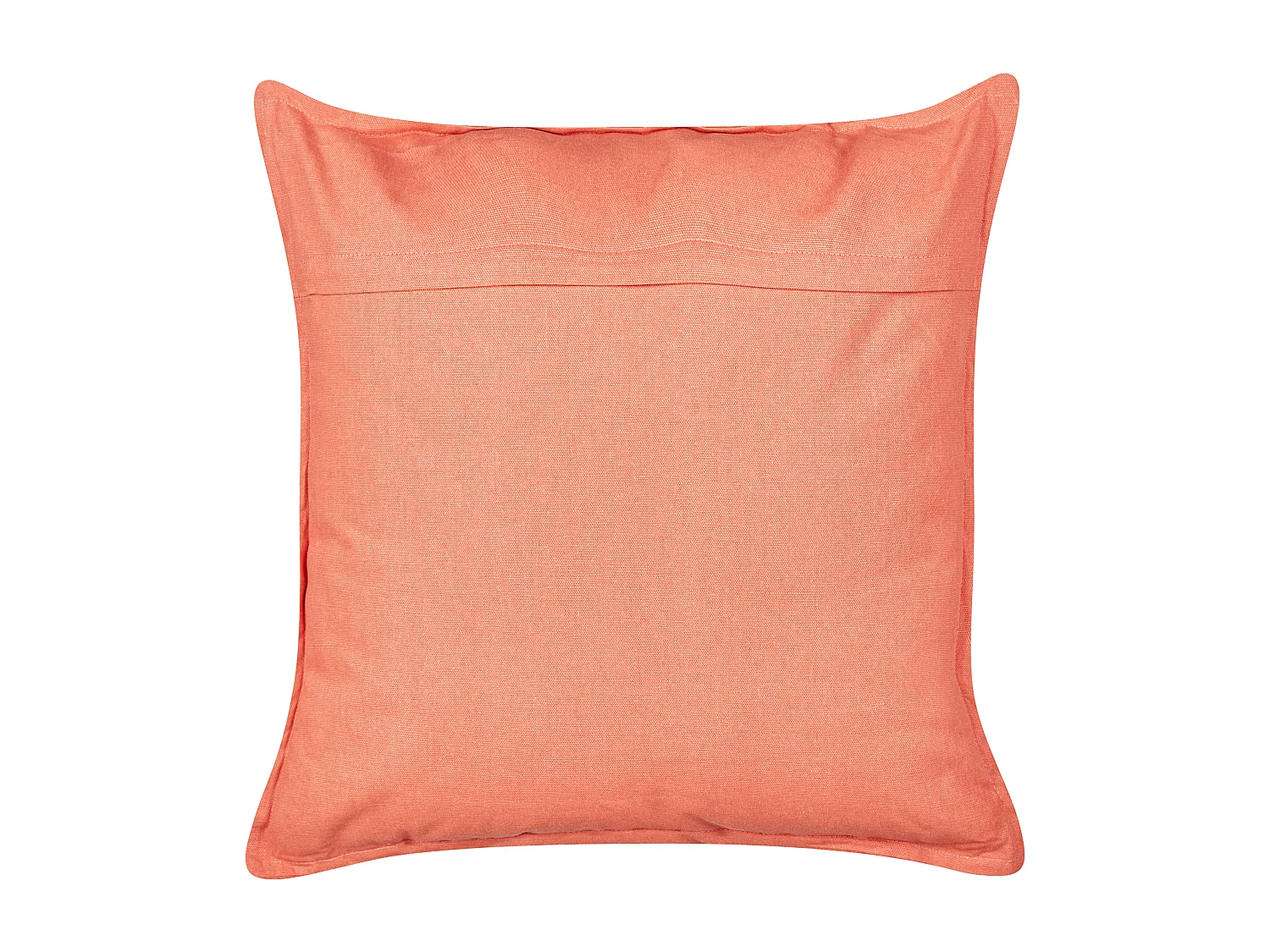 Coussin NORI Velours 45 x 45 cm Corail Motif de plante