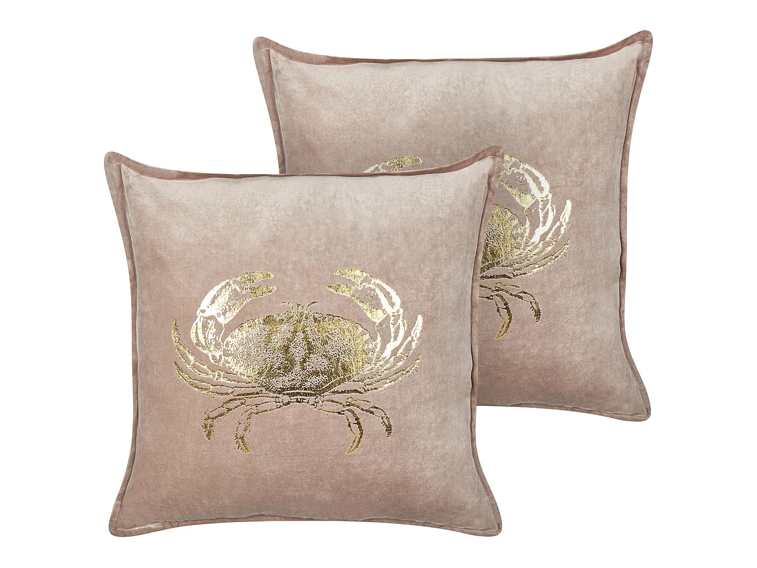 Set van 2 decoratieve kussens BOSSIELLA Katoen 45 x 45 cm Taupe Dierenprint