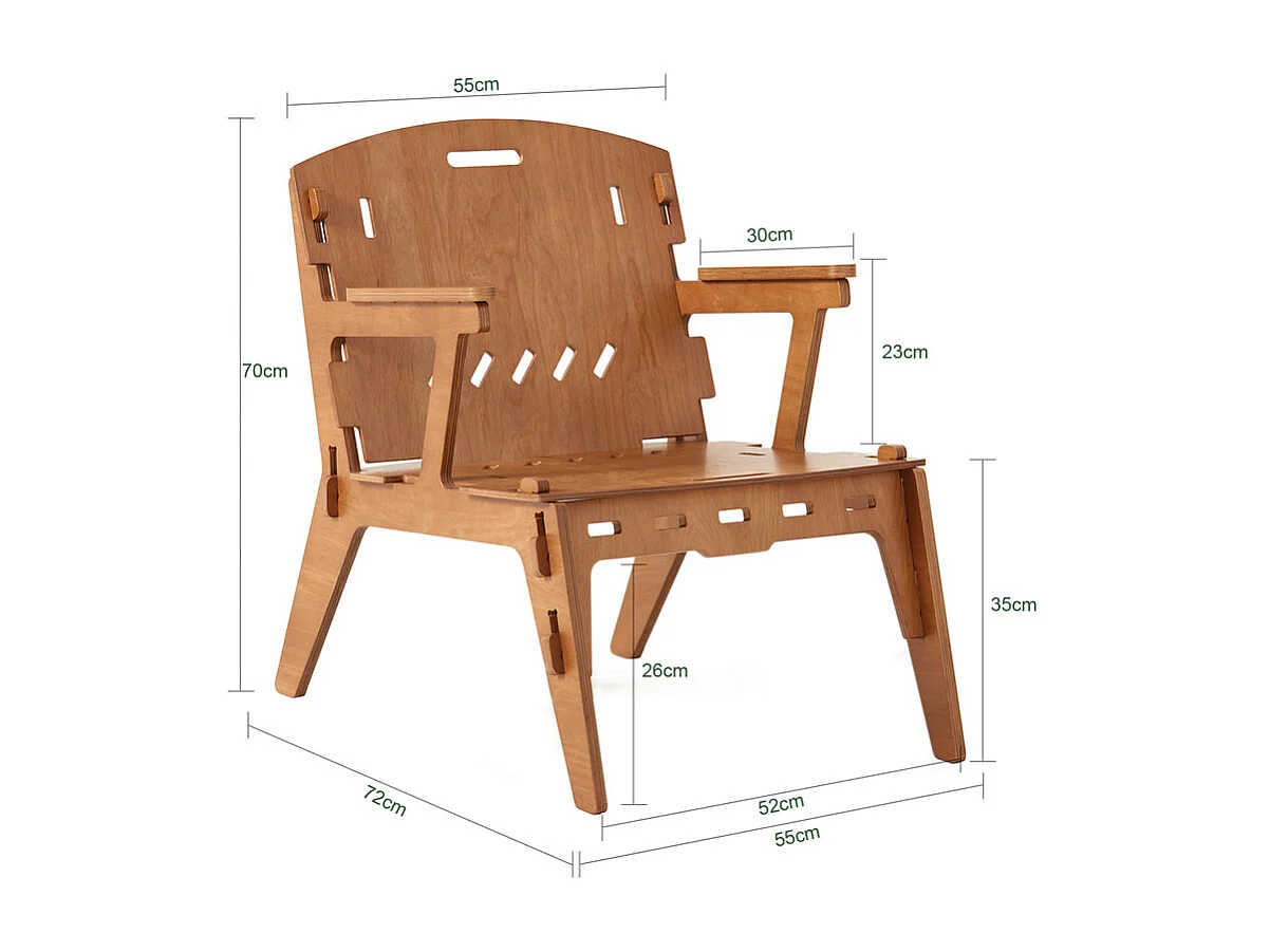 Krzesło z oparciem i podłokietnik HFST02-BR
