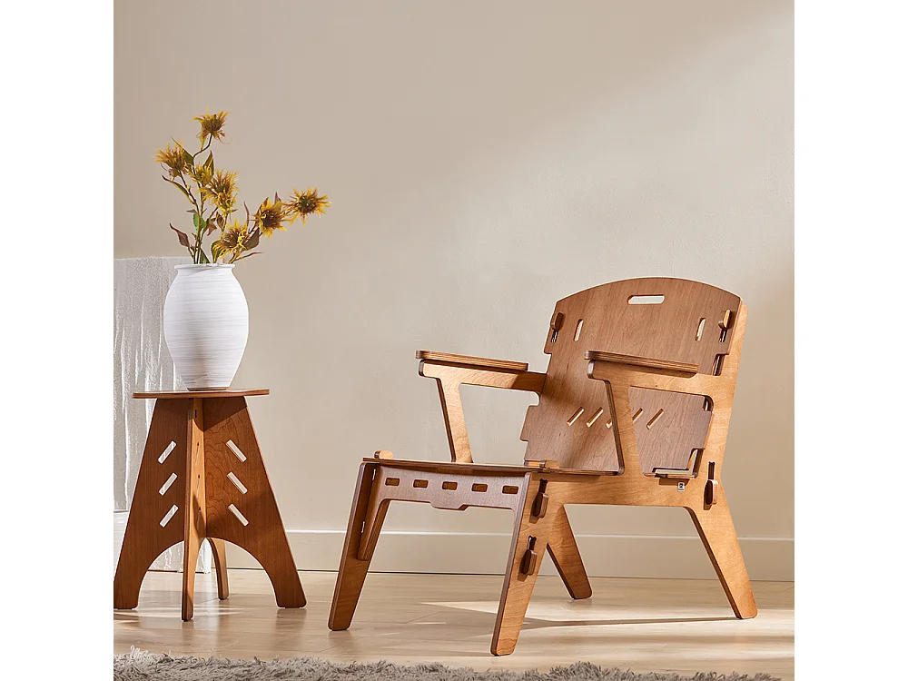 Krzesło z oparciem i podłokietnik HFST02-BR