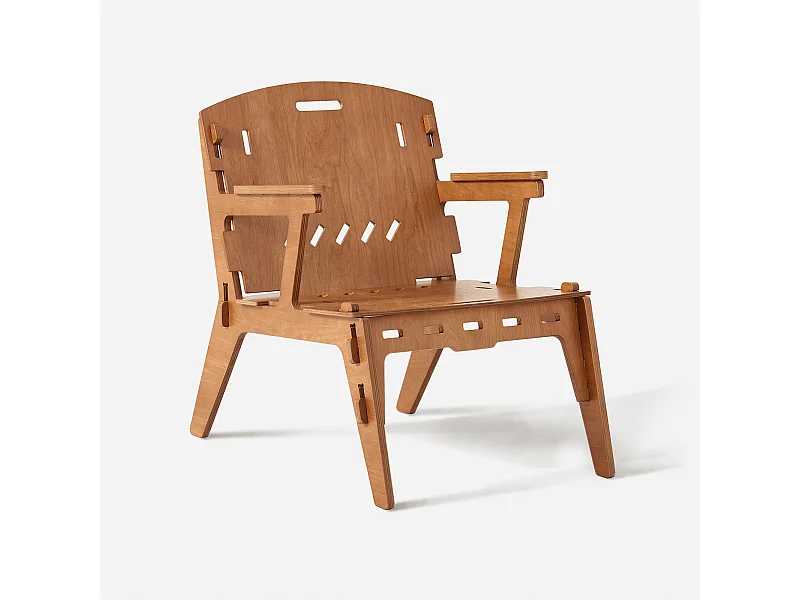 Krzesło z oparciem i podłokietnik HFST02-BR