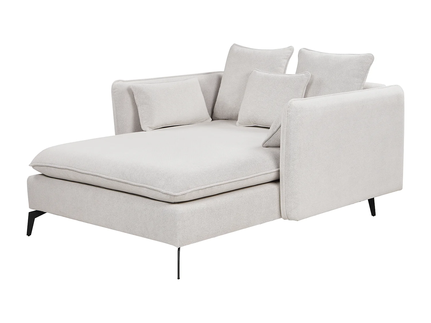 Chaise longue CHARMES Tissu Beige clair