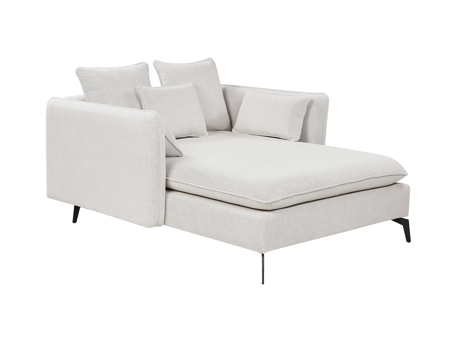 Chaiselongue CHARMES Stoff Hellbeige