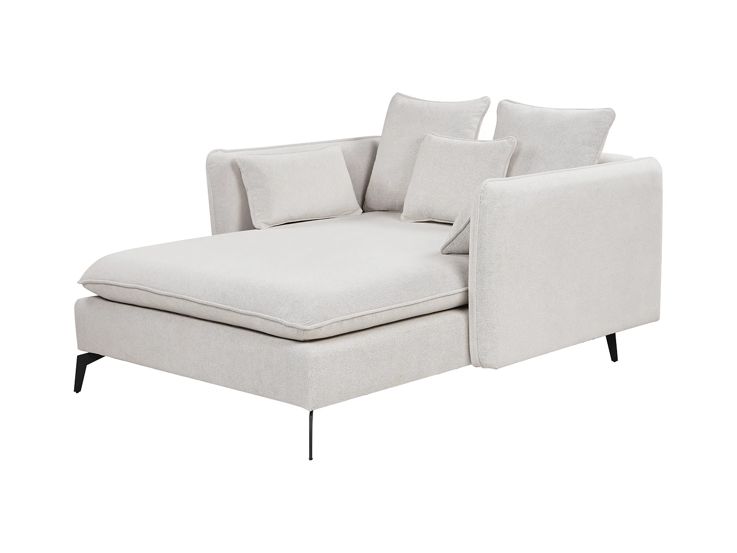 Chaiselongue CHARMES Stoff Hellbeige