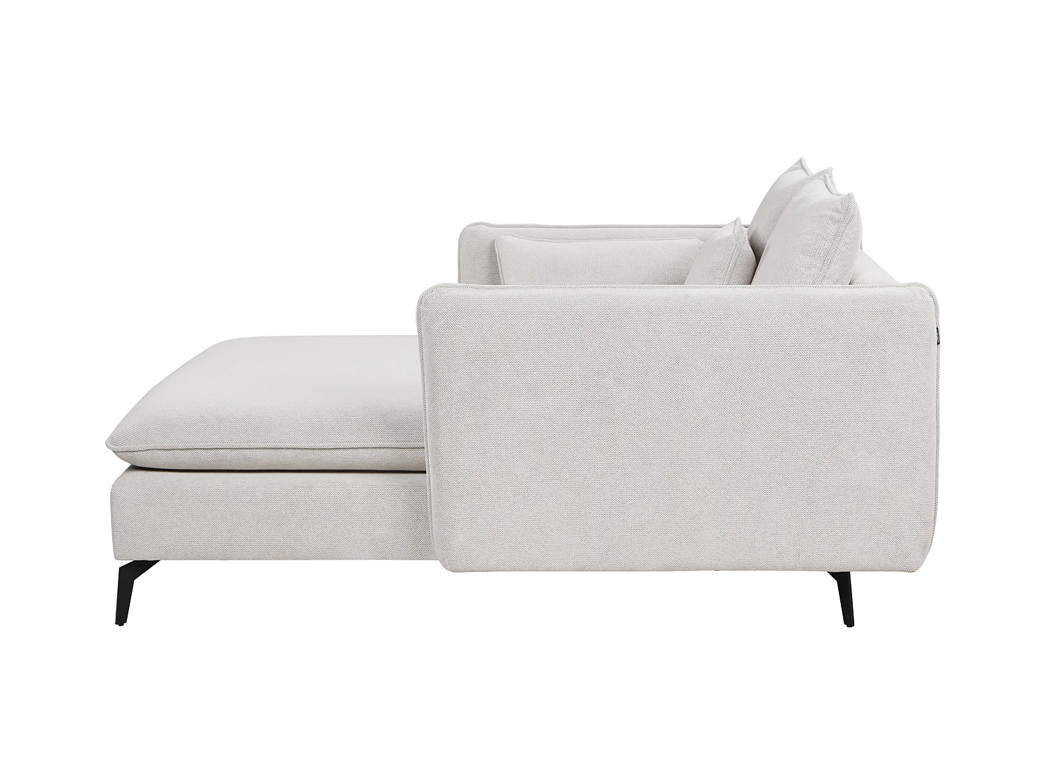 Chaiselongue CHARMES Stoff Hellbeige