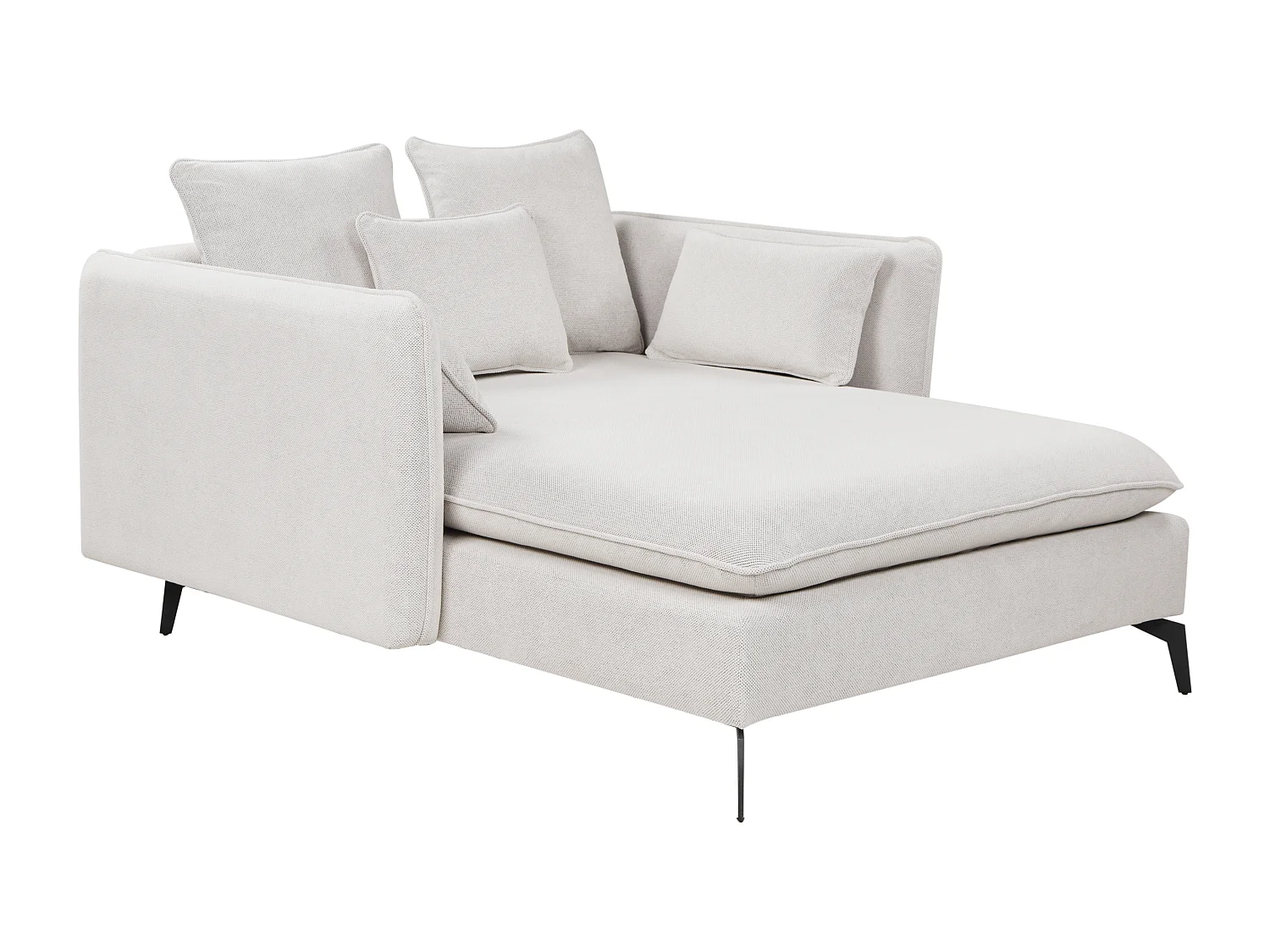 Chaise longue CHARMES Stof Lichtbeige