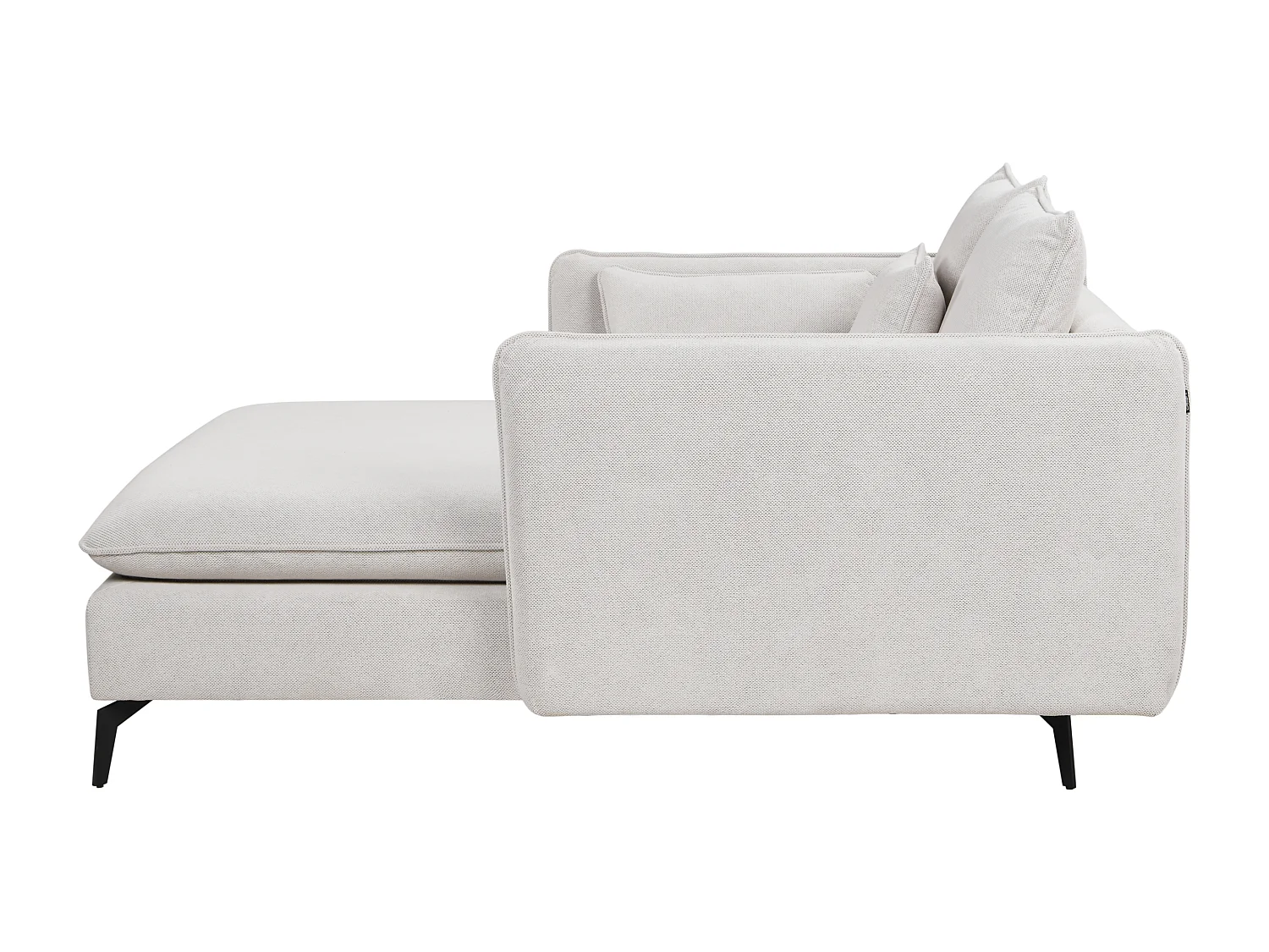 Chaise longue CHARMES Tissu Beige clair